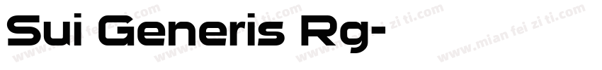 Sui Generis Rg字体转换